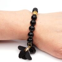 Black Onyx Gold Chic Bracelet