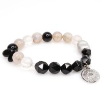 Black Onyx and Agate Bracelet