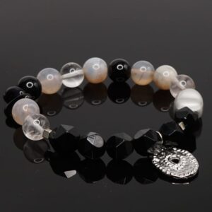 Black Onyx and Agate Bracelet