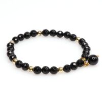 Black Tourmaline Gold Bracelet