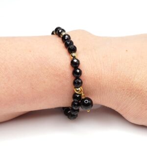 Black Tourmaline Gold Bracelet