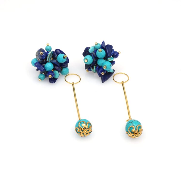 Lapis Lazuli And Turquoise Earrings